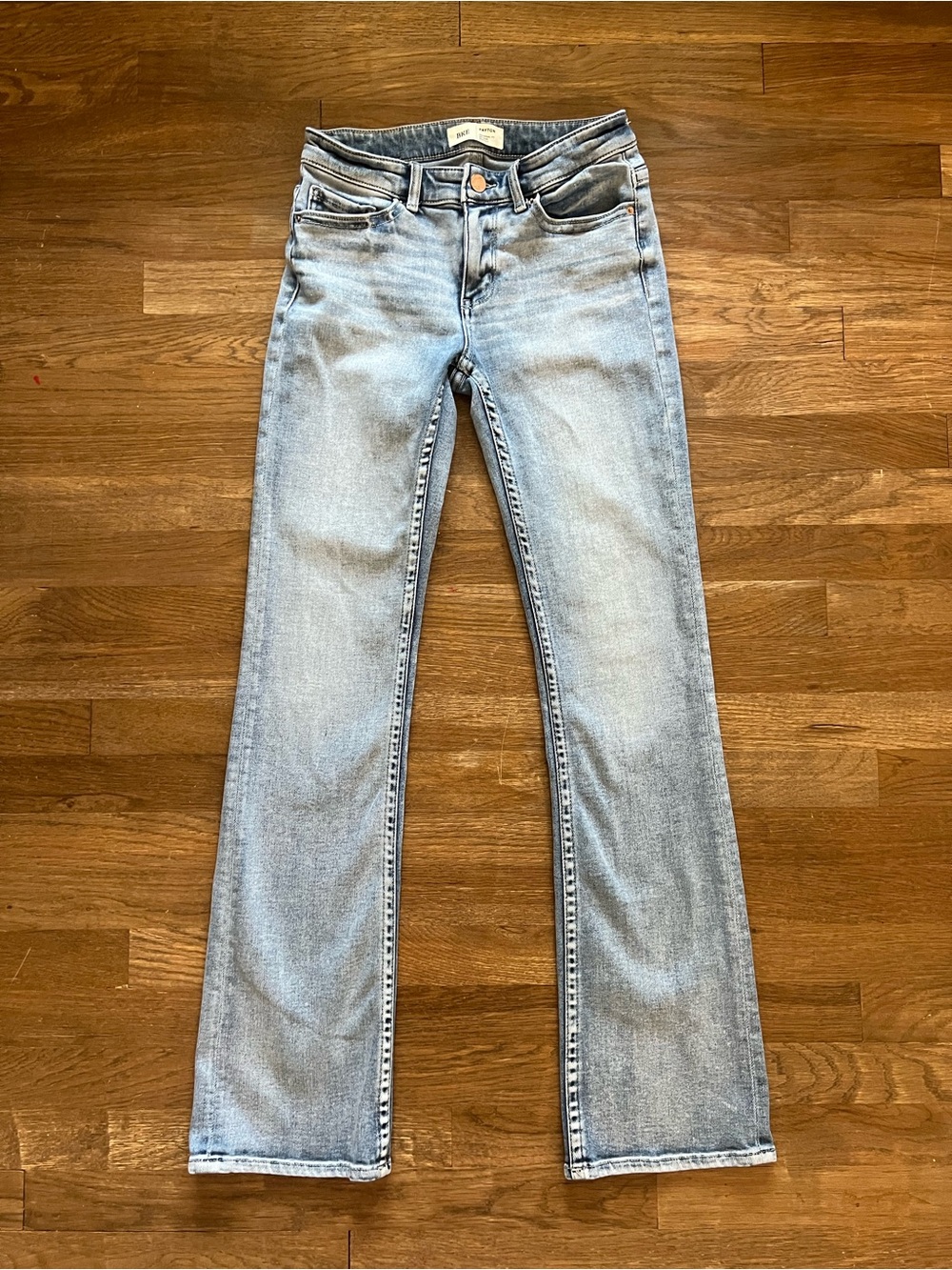 Light Wash Women’s Bootcut Jeans BKE Payton Universal Fit Midrise 25 x 33.5